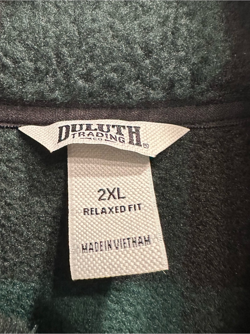 Duluth Pile Hi Fleece Full-Zip jacket,2XL,green/black - Picture 3 of 6